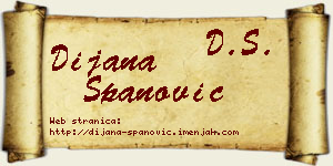 Dijana Španović vizit kartica